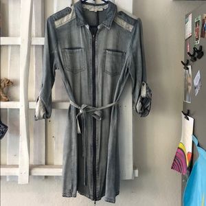 Chambray denim dress